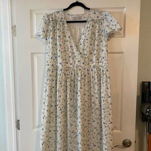 Christy Dawn blue floral Dawn dress petite XL